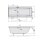 CLEO Rechteckwanne 170x75x48cm, weiss