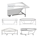 CLEO Rechteckwanne mit Rahmengestell 170x70x48cm, weiss