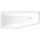 Raumspar Badewanne 170x70x39cm , MINOU, links, weiss