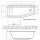 Raumspar Badewanne 170x70x39cm , MINOU, links, weiss