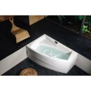 Raumspar Badewanne EVIA 170x100x47cm, links, weiss