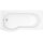 SKALI Badewanne mit Duschzone 167,5x85/75x40 cm, links, weiss