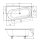 Raumspar Badewanne ASTRA WL165x90x48cm, links, weiss