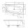 Raumspar Badewanne ASTRA WR 165x90x48cm, rechts, weiss