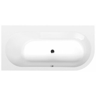 Raumspar Badewanne ASTRA 165x80x48cm links, weiss