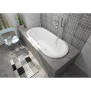 ASTRA O Ovale Badewanne mit Füssen 165x75x48cm, weiss