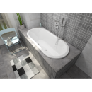 ASTRA O Ovale Badewanne mit Füssen 165x75x48cm, weiss