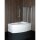 Raumspar Badewanne MAMBA 160x95x44cm, rechts, weiss