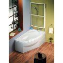 Raumspar Badewanne MAMBA 160x95x45cm, links, weiss
