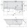 VERSYS R asymmetrische Badewanne 160x84x70cm, rechts, weiss