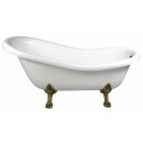 RETRO freistehende Badewanne 160x73x82cm, Füsse Bronze