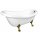 RETRO freistehende Badewanne 160x73x82cm, Füsse Bronze