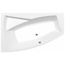 Raumspar Badewanne EVIA 160x100x47cm, links, weiss