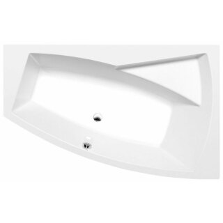 Raumspar Badewanne EVIA 160x100x47cm, rechts, weiss