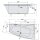 Raumspar Badewanne EVIA 160x100x47cm, rechts, weiss