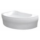 ORAVA Badewanne 150x90x38cm ohne Füsse, links, weiss