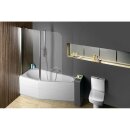 Raumspar Badewanne TIGRA 150x75x46cm, Rechts, weiss