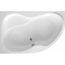 Raumspar Badewanne 150x105x45cm, CIDLINA, links, weiss