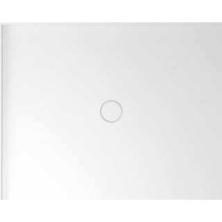 MIRAI Gussmarmor - Duschwanne, Rechteck 100x80x1,8cm, links, weiss