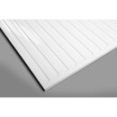 MIRAI Gussmarmor - Duschwanne, Rechteck 100x90x1,8cm, rechts, weiss