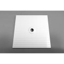 MIRAI Gussmarmor - Duschwanne, Rechteck 100x90x1,8cm, links, weiss