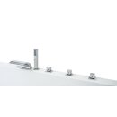 5-Loch Wannenrandarmatur mit Schwall in chrom
