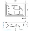 2-Personen-Badewanne Zenpool Model Anne, 180x130cm, RAL Farbe nach Wunsch