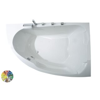 Raumspar-Badewanne Zenpool Model Amira, 180x130cm RECHTS, RAL Farbe nach Wunsch