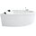 Raumspar-Badewanne Zenpool Model Amira, 180x130cm LINKS, RAL Farbe nach Wunsch