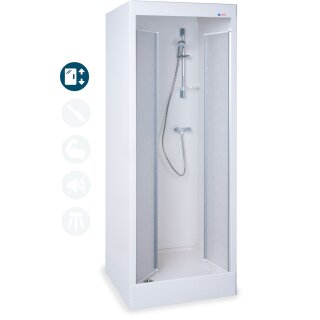 Grumbach Fertigdusche STANDARD PLUS 80x80cm, Pumpe möglich
