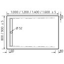 HSK ACRYL-DUSCHWANNE 90x140cm, super-flach